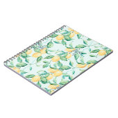 Lemon Green Watercolor: Nahtlose Romantik Notizblock (Linke Seite)