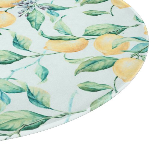 Lemon Green Watercolor: Nahtlose Romantik Schneidebrett (Ecke)