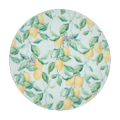 Lemon Green Watercolor: Nahtlose Romantik Schneidebrett (Vorderseite)