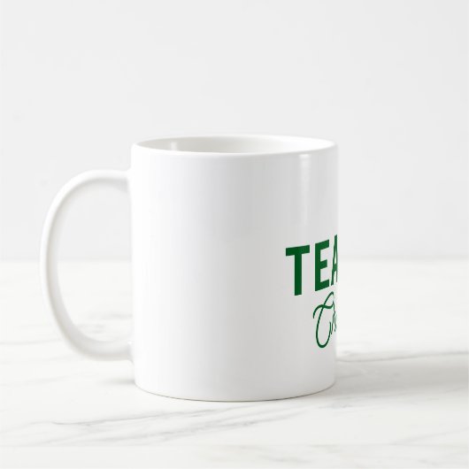 Lemon green white stripes teacher professor name c kaffeetasse (Links)