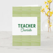 Lemon green white stripes teacher professor name c karte (Gelbe Blume)