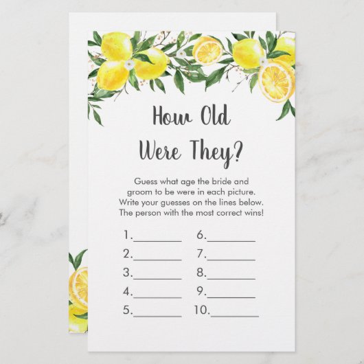 Lemon Greenerity Gold wie alt waren sie Bridal Gam (Vorne/Hinten)