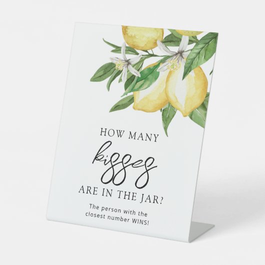 Lemon Greenerity wie viele Küsse sind im Jar Sockelschild (Vorderseite)
