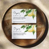 Lemon Greenery Baby Diaper Raffle Umschließungskar Begleitkarte