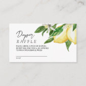Lemon Greenery Baby Diaper Raffle Umschließungskar Begleitkarte (Vorderseite)