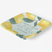 Lemon Greenery Baby Shower Paper Teller (Gewinkelt)