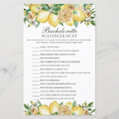 Lemon Greenery Bachelorette Scavenger Hunt Game (Vorderseite)