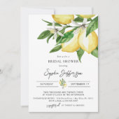 Lemon Greenery Bridal Dusche Einladung (Vorderseite)