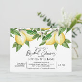Lemon Greenery Bridal Dusche Einladung (Stehend Vorderseite)