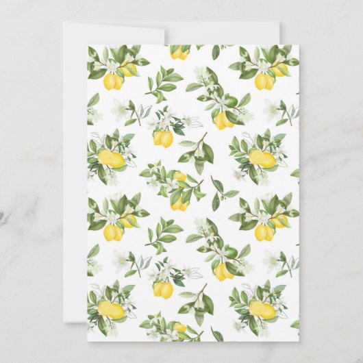 Lemon Greenery Double Graduation Party Einladung (Rückseite)