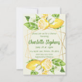 Lemon Greenery Dusche Einladung (Vorderseite)