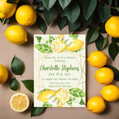 Lemon Greenery Dusche Einladung