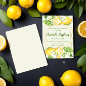 Lemon Greenery Dusche Einladung