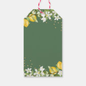 Lemon Greenery First Holy Communion Vielen Dank Geschenkanhänger (Rückseite)