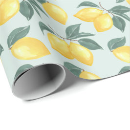 Lemon Greenery Gift Wrap Wrapping Paper Geschenkpapier