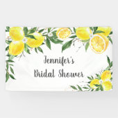 Lemon Greenery Gold Brautparty Banner (Horizontal)