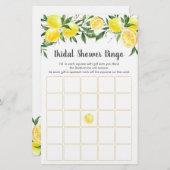 Lemon Greenery Gold Brautparty Bingo Game (Vorne/Hinten)