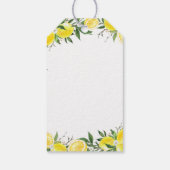 Lemon Greenery Gold Brautparty Geschenkanhänger (Rückseite)