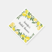 Lemon Greenery Gold Brautparty Serviette (Ecke)