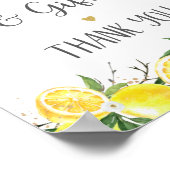 Lemon Greenery Gold Cards & Gifts Brautparty Poster (Ecke)