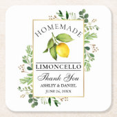 Lemon Greenery Gold Limoncello Rechteckiger Pappuntersetzer (Vorderseite)