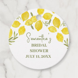 Lemon Greenery Italienisches Brautparty Geschenkanhänger