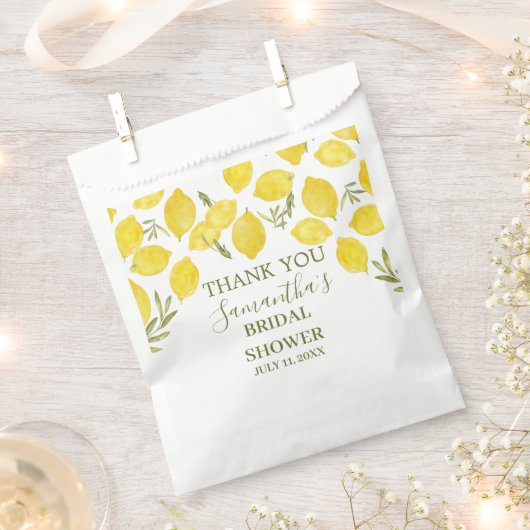 Lemon Greenery Italienisches Brautparty Geschenktütchen (Ausgeschnitten)