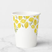 Lemon Greenery Italienisches Brautparty Pappbecher (Rückseite)