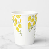 Lemon Greenery Italienisches Brautparty Pappbecher (Rechts)