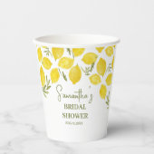 Lemon Greenery Italienisches Brautparty Pappbecher (Vorderseite)