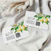Lemon Greenery Wedding QR Code UAWG Begleitkarte