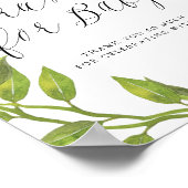 Lemon Greenery Wreath Baby Dusche Brunch Willkomme Poster (Ecke)