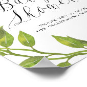 Lemon Greenery Wreath Baby Dusche Willkommen Poster (Ecke)