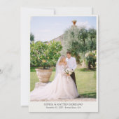 Lemon Grove 5 Foto Hochzeit Dankeskarte (Rückseite)