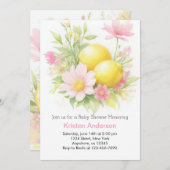 Lemon Grove Adventure erwartet Girl Baby Shower Einladung (Vorne/Hinten)