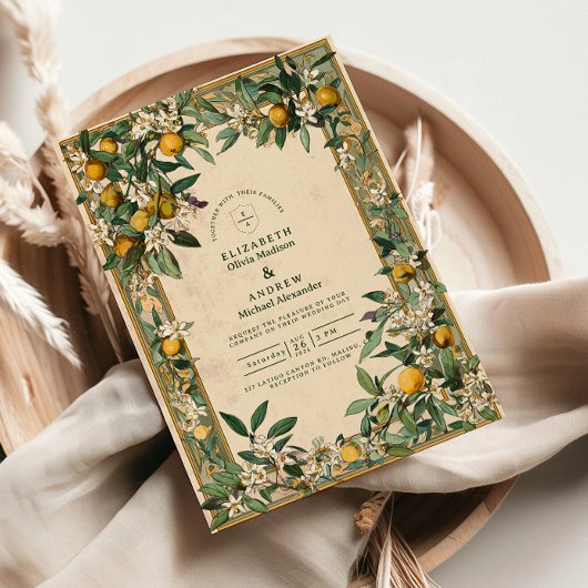 Lemon Grove Bloom Hochzeit Einladung