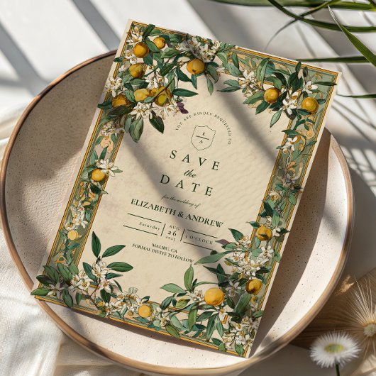 Lemon Grove Bloom Hochzeit Save The Date