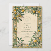 Lemon Grove Bloom Hochzeit Save The Date (Vorderseite)