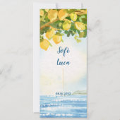 Lemon Grove Coastal  Wedding Ceremony Program Einladung (Vorderseite)