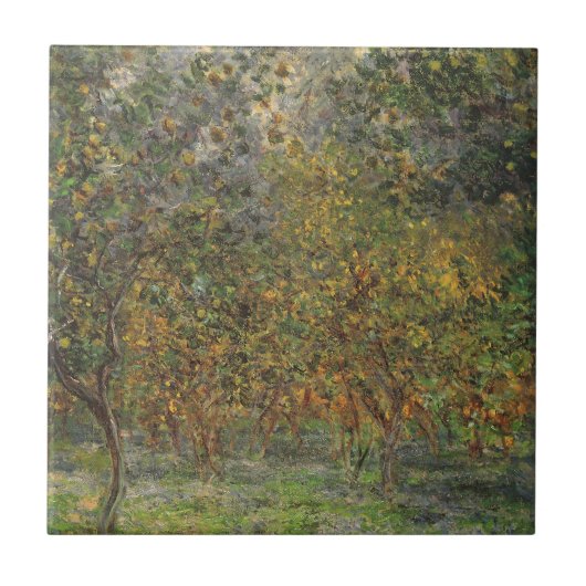 Lemon Grove in Bordighera von Claude Monet Fliese (Vorderseite)