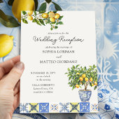 Lemon Grove Italienisch Inspiriert Hochzeitsempfan Einladung