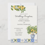 Lemon Grove Italienisch Inspiriert Hochzeitsempfan Einladung (Vorderseite)