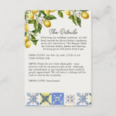 Lemon Grove Italienische Landschaft Hochzeit Detai Begleitkarte (Vorderseite)