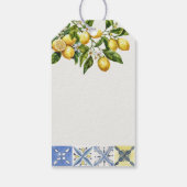 Lemon Grove italienisches Thema Rustikale Tile Geschenkanhänger (Rückseite)