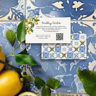 Lemon Grove Italy Country Themed Wedding Website Begleitkarte