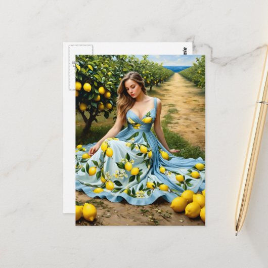 Lemon Grove Lady Postkarte (Vorderseite/Rückseite Beispiel)