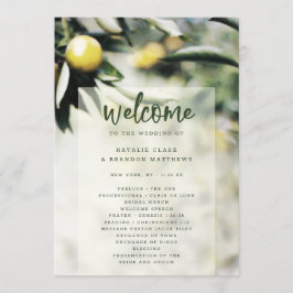 Lemon Grove | Moderne Gelbe Hochzeit Programm