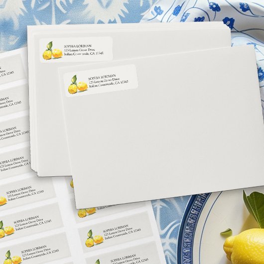 Lemon Grove Obstlemons auf Cream Rücksendeadresse