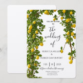 Lemon Grove Romance Einladung zur Hochzeit (Vorne/Hinten)