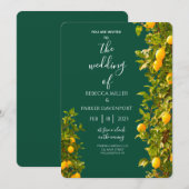 Lemon Grove Romance Einladung zur Hochzeit (Vorne/Hinten)